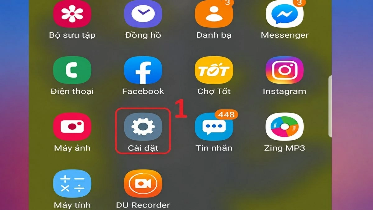Mở Cài đặt trên điện thoại.