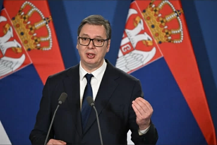 Tổng thống Serbia Aleksandar Vucic phát biểu tại một sự kiện của đảng Tiến bộ Serbia ở Belgrade, trong bối cảnh nước này chuẩn bị cho cuộc bầu cử quốc hội sớm. (Nguồn: KAST) Tổng thống Serbia Aleksandar Vucic phát biểu tại một sự kiện của đảng Tiến bộ Serbia ở Belgrade, trong bối cảnh nước này chuẩn bị cho cuộc bầu cử quốc hội sớm. (Nguồn: KAST)