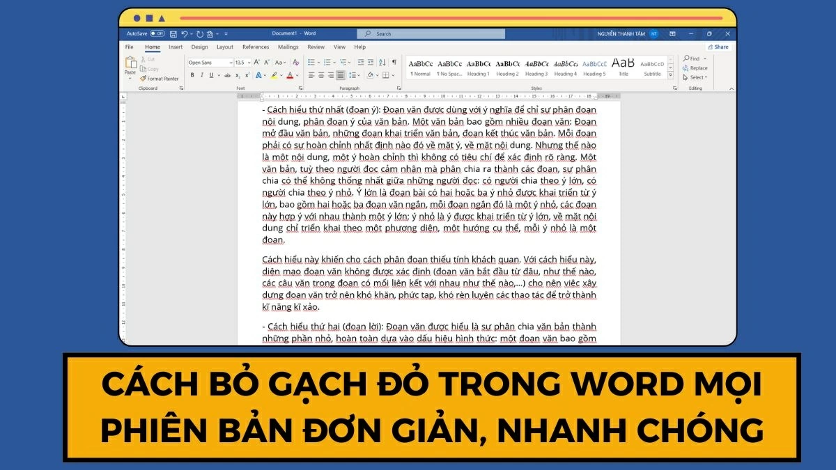Cách bỏ gạch đỏ trong Word mà ai cũng nên biết.
