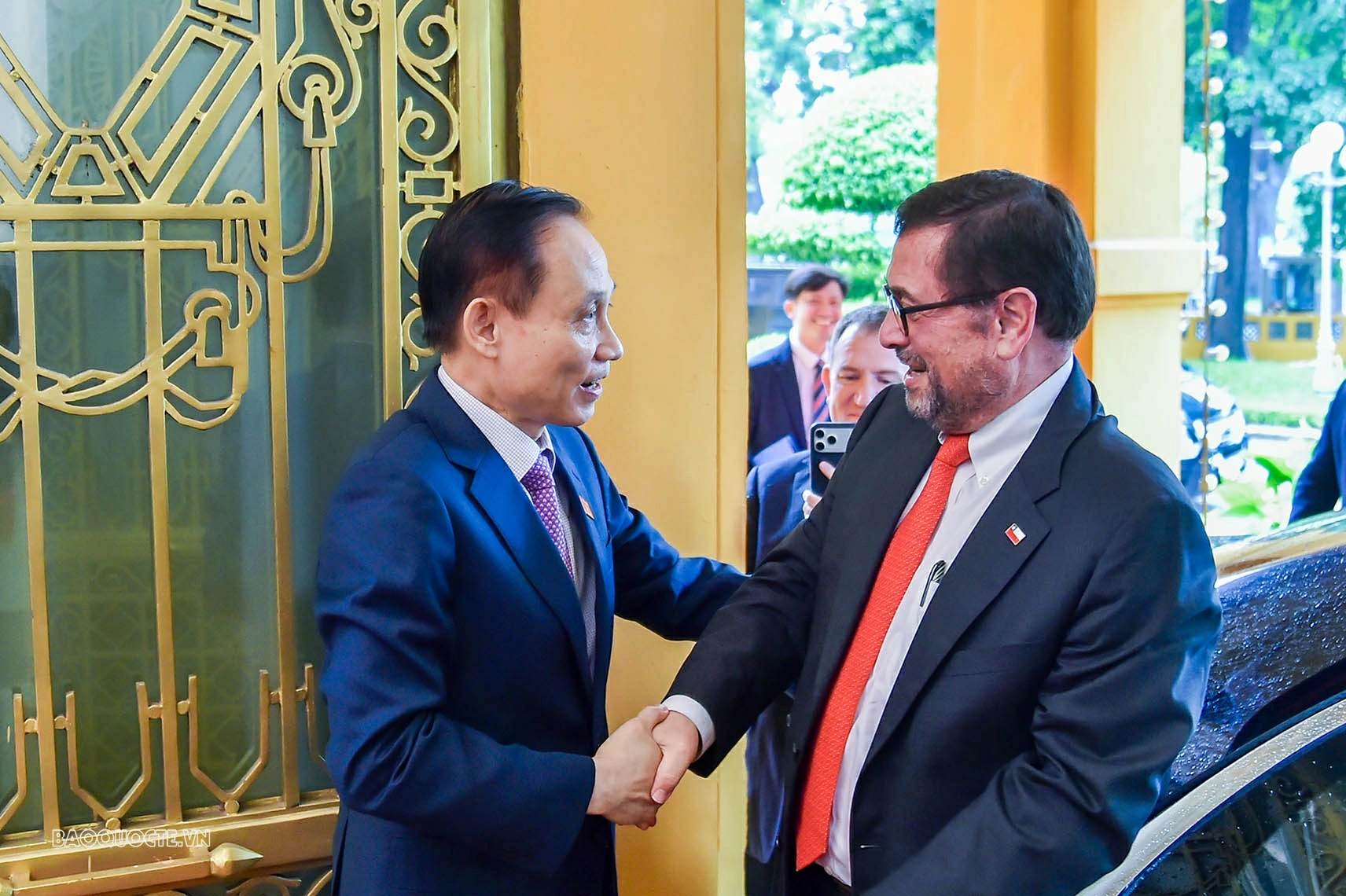 Bộ trưởng Lê Hoài Trung đón, hội đàm với Bộ trưởng Ngoại giao Chile Ủy viên Bộ Chính trị, Bộ trưởng Ngoại giao Lê Hoài Trung đón, hội đàm với Bộ trưởng Ngoại giao Chile