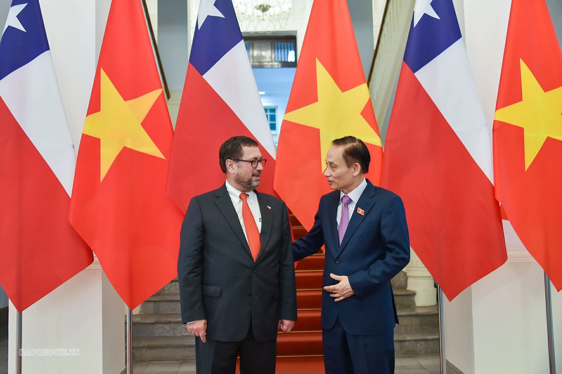 Bộ trưởng Lê Hoài Trung đón, hội đàm với Bộ trưởng Ngoại giao Chile Ủy viên Bộ Chính trị, Bộ trưởng Ngoại giao Lê Hoài Trung đón, hội đàm với Bộ trưởng Ngoại giao Chile