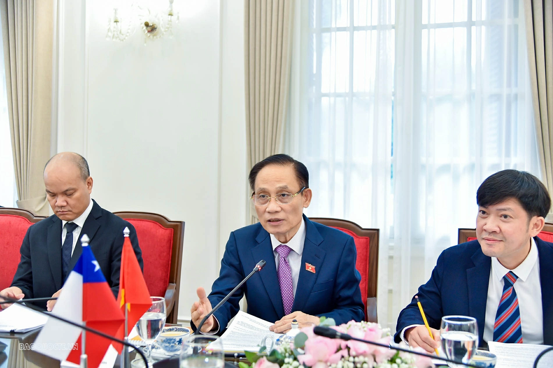 Bộ trưởng Lê Hoài Trung đón, hội đàm với Bộ trưởng Ngoại giao Chile Ủy viên Bộ Chính trị, Bộ trưởng Ngoại giao Lê Hoài Trung đón, hội đàm với Bộ trưởng Ngoại giao Chile