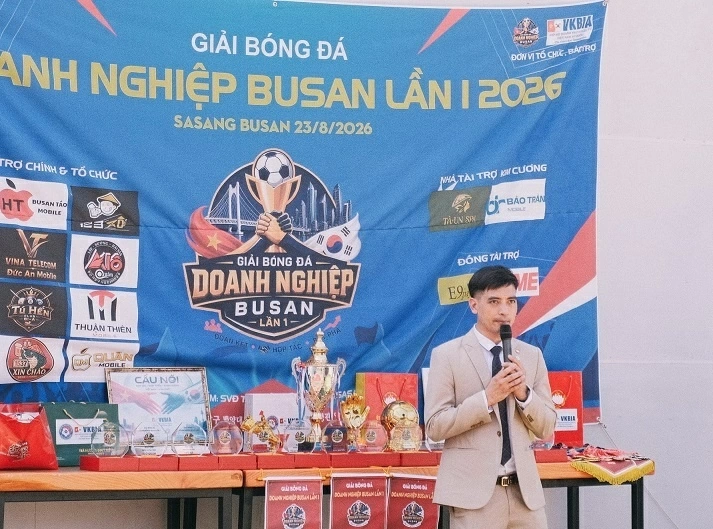 Giải Futsal lan tỏa tinh thần đoàn kết người Việt tại Hàn Quốc Giải futsal kết nối cộng đồng doanh nghiệp Việt tại Busan