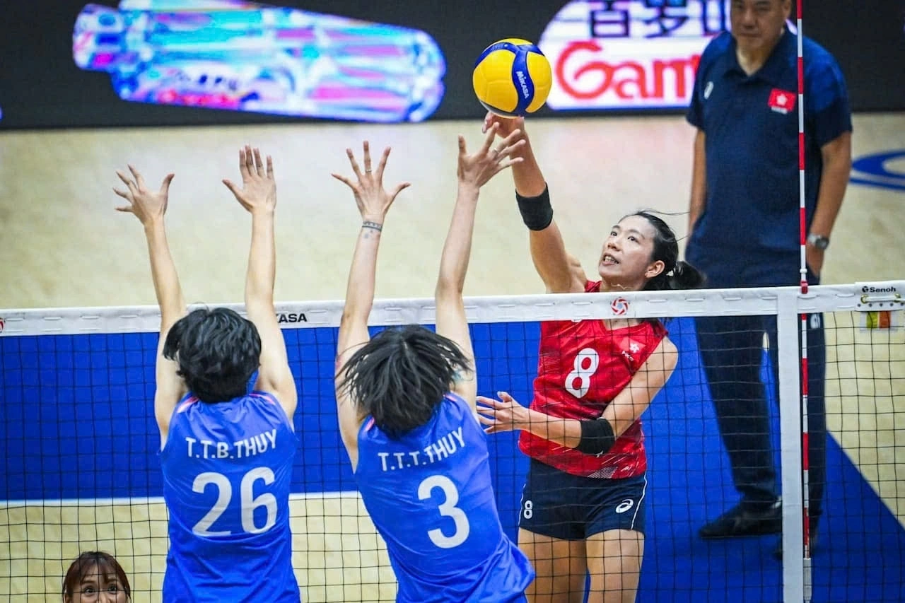 Giải châu Á 2026: Tuyển bóng chuyền nữ Việt Nam thắng dễ Hong Kong (Trung Quốc)