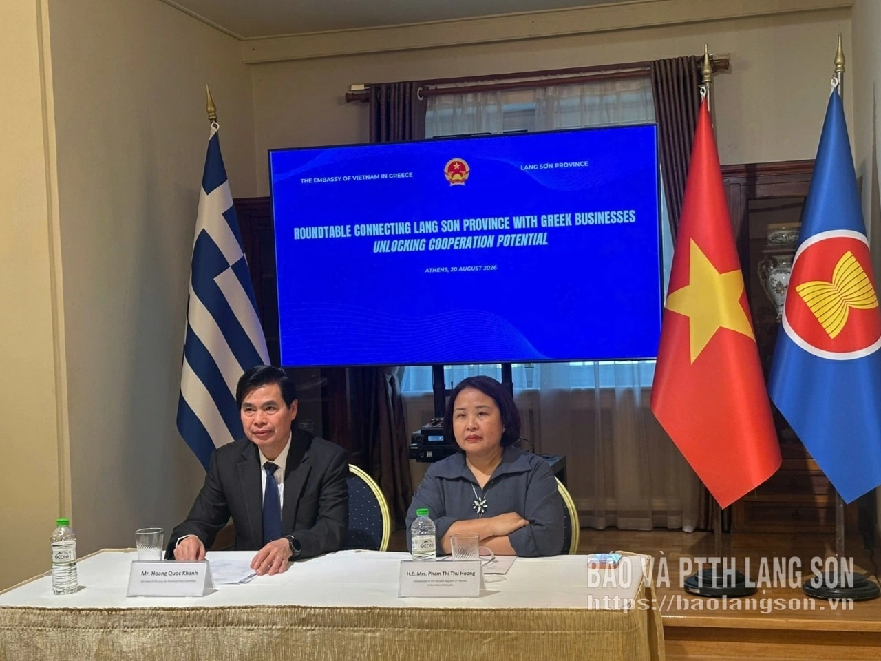 Tọa đàm kết nối tỉnh Lạng Sơn với doanh nghiệp Hy Lạp và kết nối với địa phương, công viên địa chất toàn cầu Chelmos Vouraikos