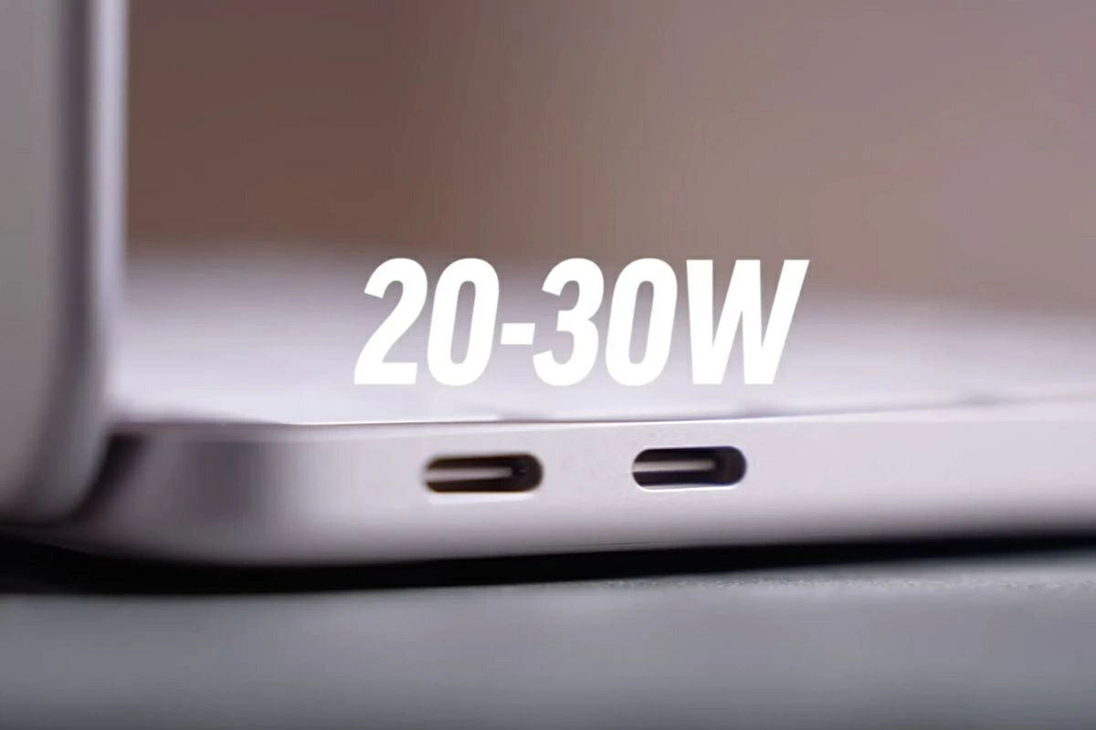 Kết nối sạc trực tiếp với MacBook.