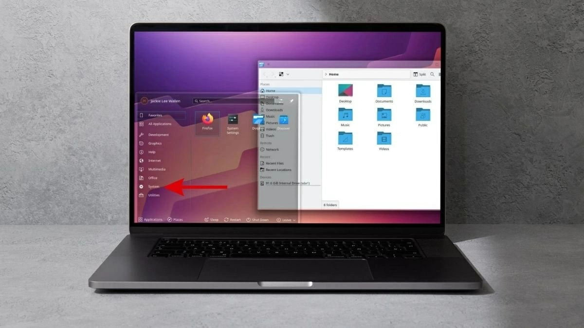  Chọn vào mục Cài đặt hệ thống (System).