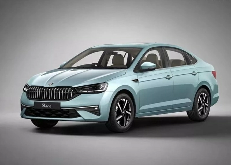 Ngoại hình Skoda Slavia 2026 được chỉnh sửa ở mức vừa phải, chủ yếu tập trung vào phần đầu.