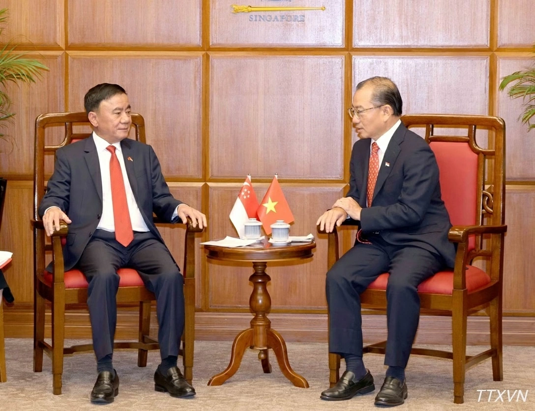 Ủy viên Bộ Chính trị, Thường trực Ban Bí thư Trần Cẩm Tú hội kiến Chủ tịch Quốc hội Singapore