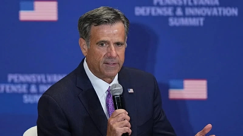 Giám đốc CIA John Ratcliffe phát biểu tại Hội nghị thượng đỉnh Quốc phòng và Đổi mới Pennsylvania ngày 15/7. (Nguồn: Euronews))