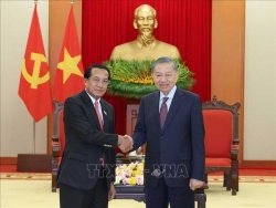 Tổng Bí thư, Chủ tịch nước Tô Lâm tiếp Chủ nhiệm Ban Kiểm tra Trung ương Lào
