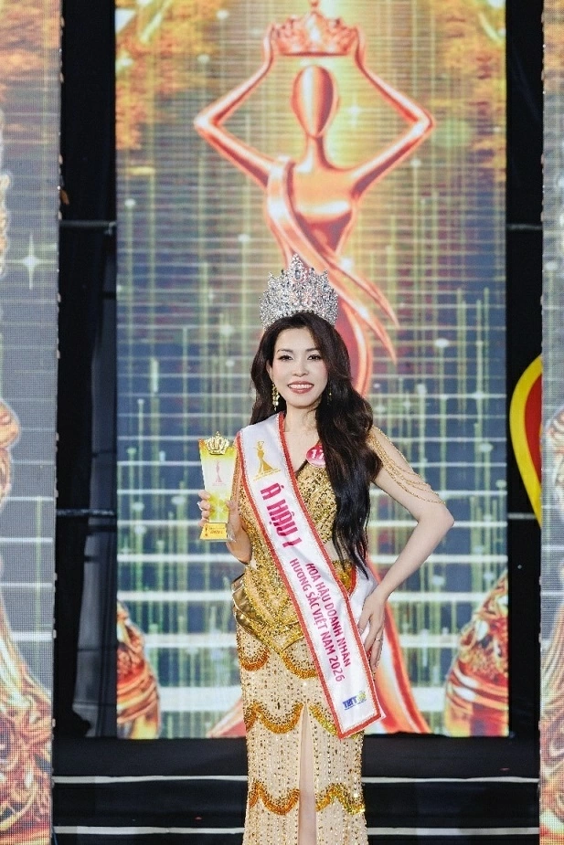Người đẹp Đồng Tháp giành ngôi Á hậu 1 Hoa hậu Doanh nhân Hương sắc Việt Nam 2026
