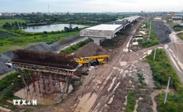 Dự án cao tốc tuyến Chợ Mới-Bắc Kạn qua địa phận xã Thanh Thịnh, tỉnh Thái Nguyên. (Nguồn: TTXVN) Dự án cao tốc tuyến Chợ Mới-Bắc Kạn qua địa phận xã Thanh Thịnh, tỉnh Thái Nguyên. (Nguồn: TTXVN)