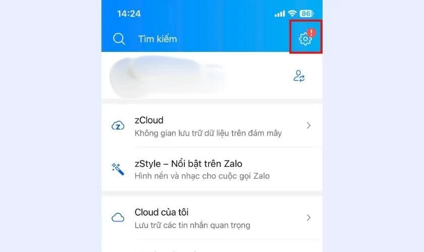 Mở phần Cài đặt.