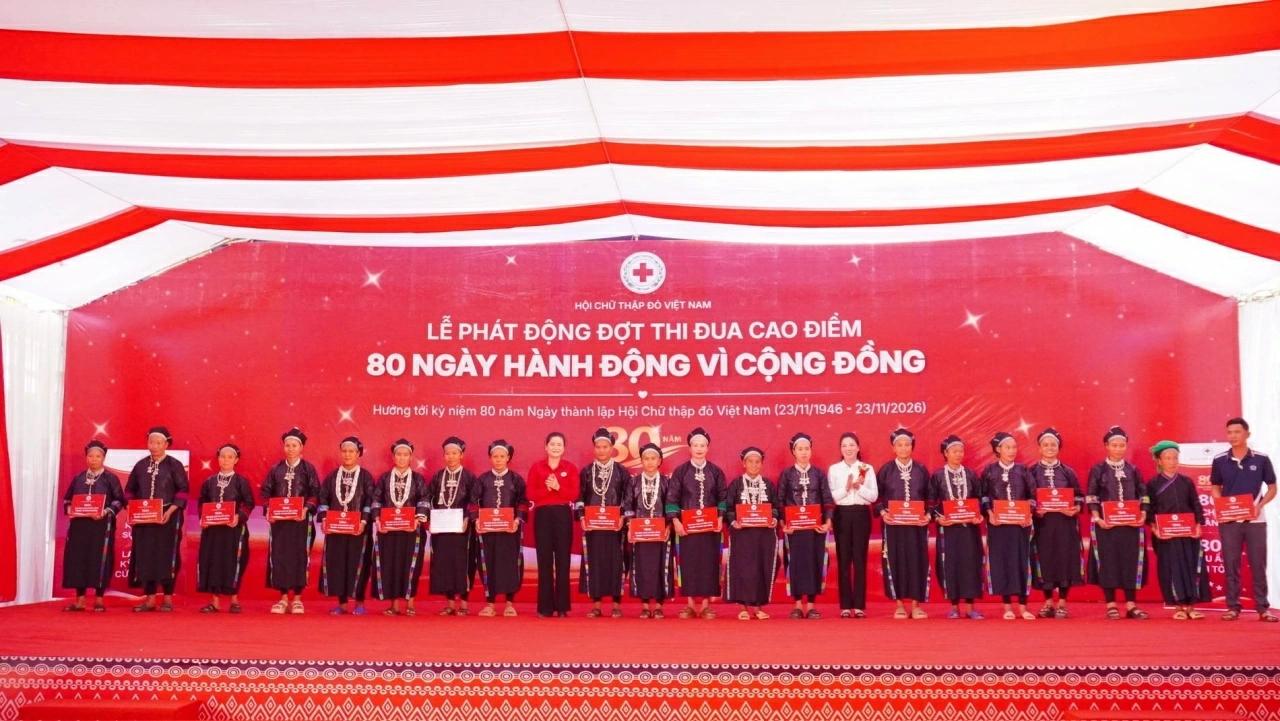 Phát động “80 ngày hành động vì cộng đồng” hướng tới kỷ niệm 80 năm Hội Chữ thập đỏ Việt Nam
