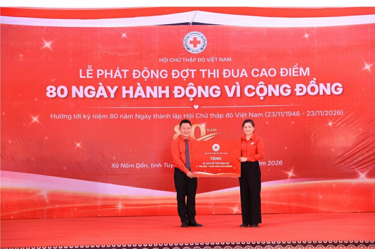 Phát động “80 ngày hành động vì cộng đồng” hướng tới kỷ niệm 80 năm Hội Chữ thập đỏ Việt Nam