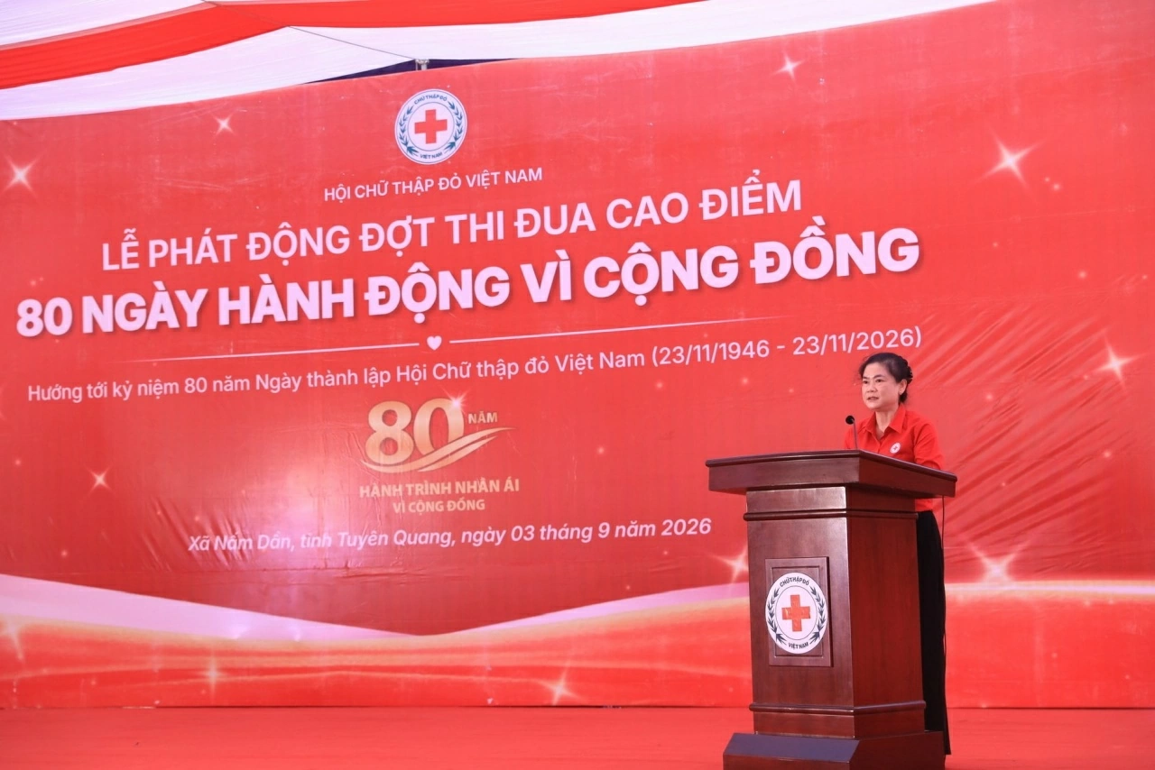 Phát động “80 ngày hành động vì cộng đồng” hướng tới kỷ niệm 80 năm Hội Chữ thập đỏ Việt Nam