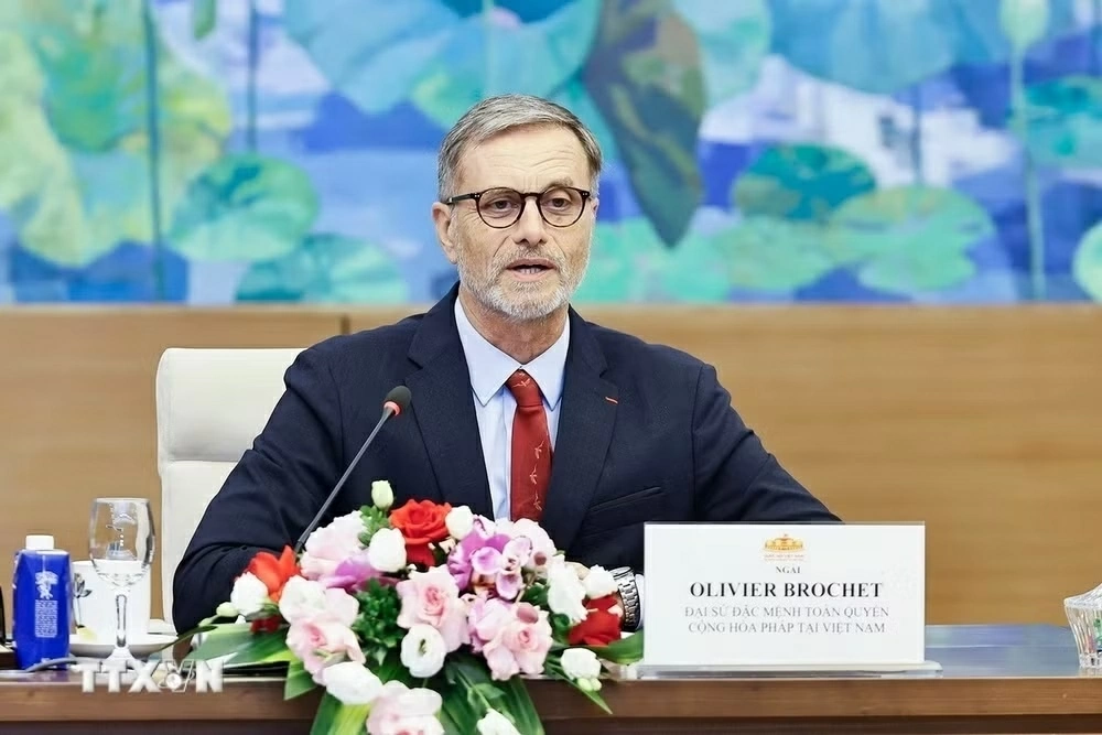 Chủ tịch Quốc hội Trần Thanh Mẫn đánh giá cao đóng góp của Đại sứ Pháp Olivier Brochet Chủ tịch Quốc hội Trần Thanh Mẫn đánh giá cao đóng góp của Đại sứ Pháp Olivier Brochet