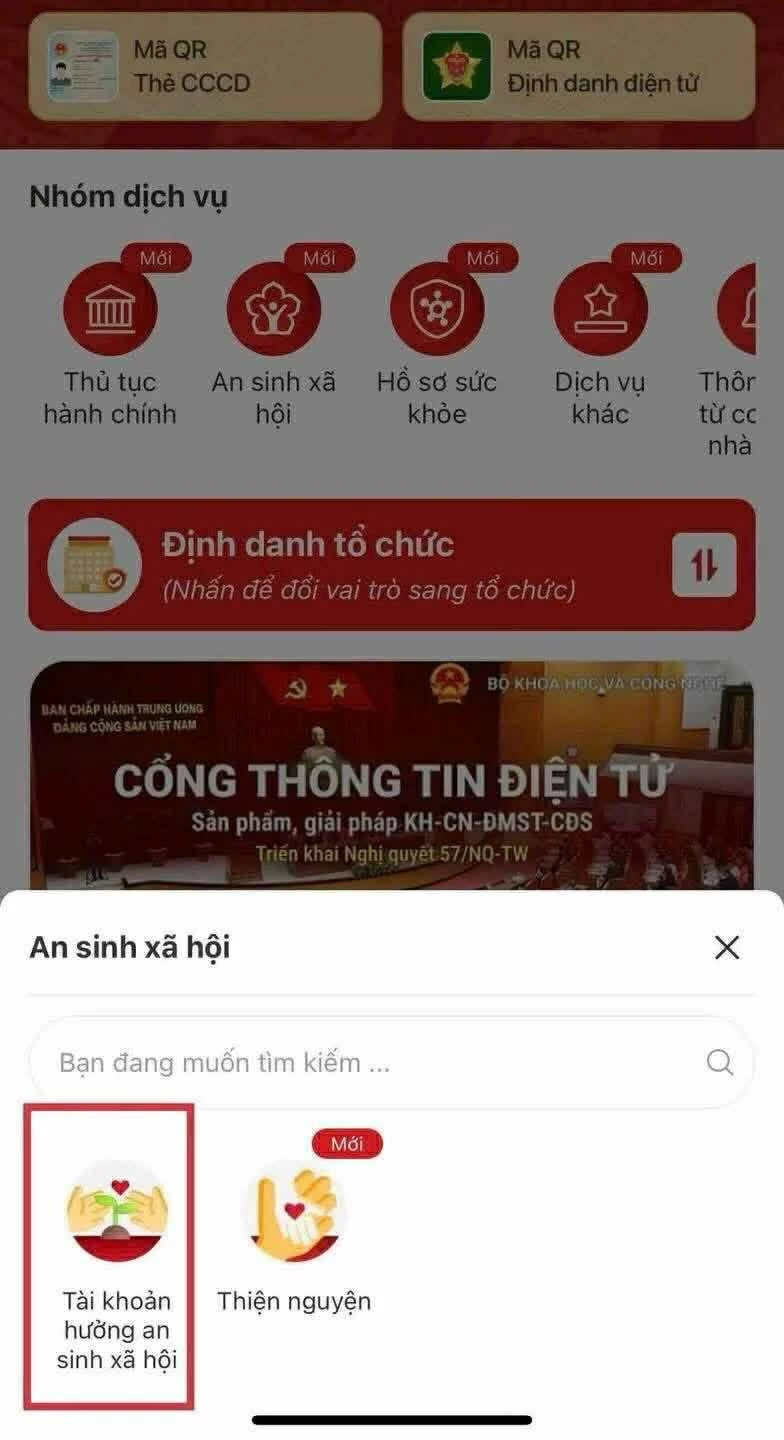 Cách nhận lương hưu, trợ cấp BHXH qua VNeID