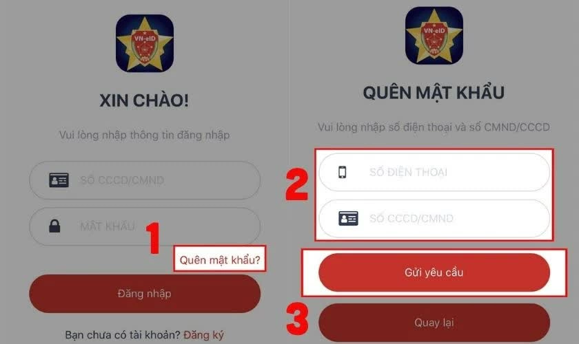 Hãy truy cập tính năng Quên mật khẩu Hãy truy cập tính năng Quên mật khẩu