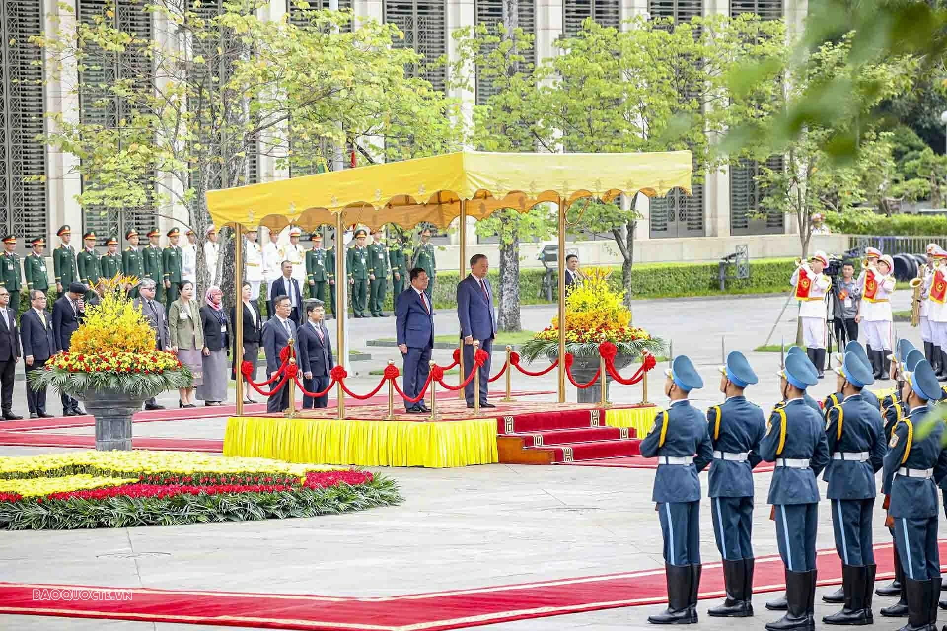Lễ đón chính thức Tổng thống Myanmar và Phu nhân