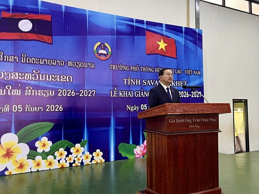 Tổng Lãnh sự Việt Nam tại Savannakhet dự Lễ Khai giảng năm học 2026 - 2027 Trường Phổ thông Hữu nghị Lào - Việt Nam Tổng Lãnh sự Việt Nam tại Savannakhet dự Lễ Khai giảng năm học 2026 - 2027 Trường Phổ thông Hữu nghị Lào - Việt Nam