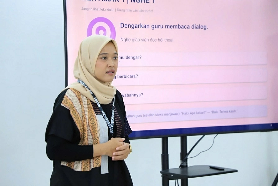 Giảng dạy tiếng Indonesia tại Đại sứ quán Indonesia tại Hà Nội năm 2026. (Ảnh: Đại sứ quán Indonesia tại Việt Nam) Giảng dạy tiếng Indonesia tại Đại sứ quán Indonesia tại Hà Nội năm 2026. (Ảnh: Đại sứ quán Indonesia tại Việt Nam)