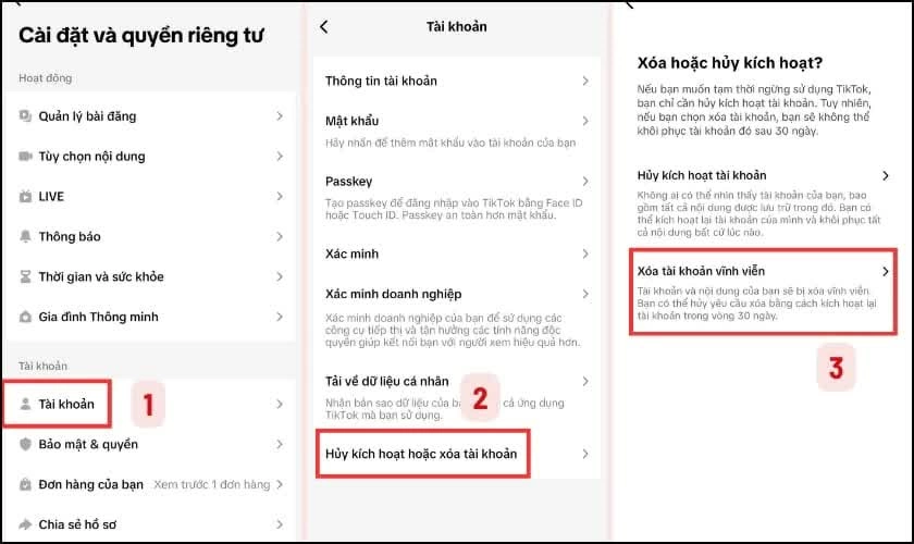 Cách xóa tài khoản TikTok tạm thời, vĩnh viễn dễ dàng