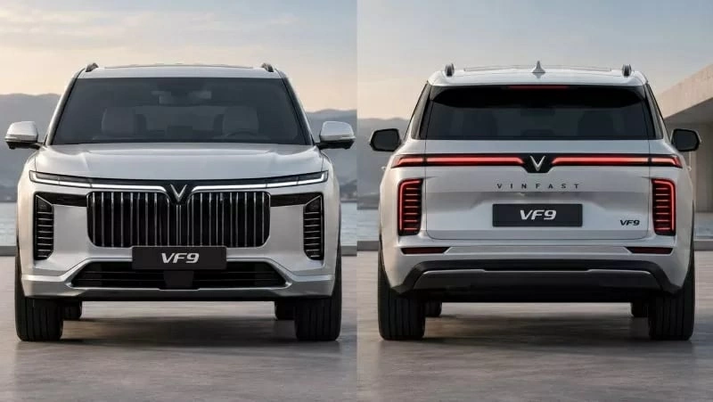 Ảnh phác họa VinFast VF9 facelift dựa trên ảnh bằng sáng chế.
