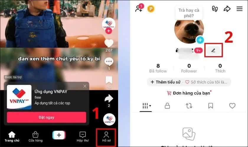 Truy cập hồ sơ TikTok. Truy cập hồ sơ TikTok.