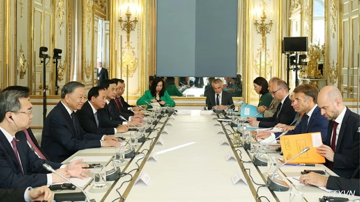 Tổng Bí thư, Chủ tịch nước Tô Lâm hội đàm với Tổng thống Pháp Emmanuel Macron