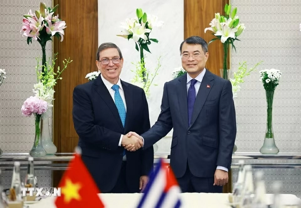 Thủ tướng Chính phủ Lê Minh Hưng tiếp Bộ trưởng Ngoại giao Cuba Bruno Rodriguez Parrilla