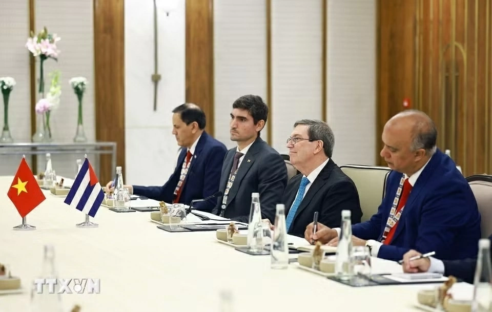 Thủ tướng Chính phủ Lê Minh Hưng tiếp Bộ trưởng Ngoại giao Cuba Bruno Rodriguez Parrilla