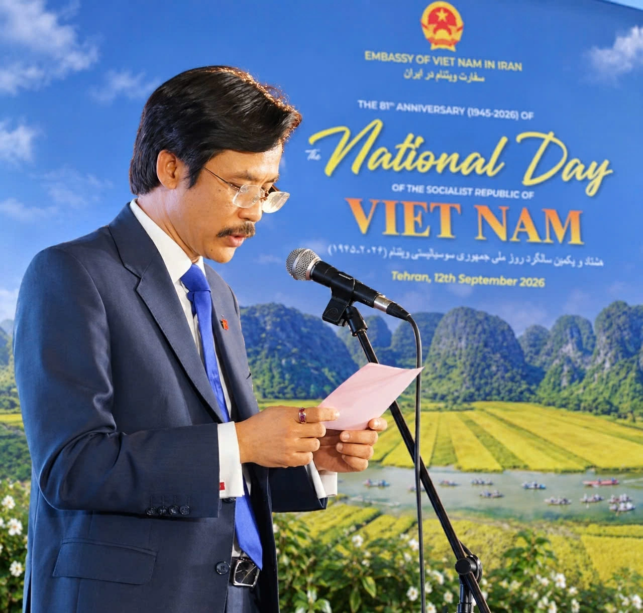 Đại sứ quán Việt Nam tại Iran tổ chức Lễ kỷ niệm 81 năm Quốc khánh Việt Nam