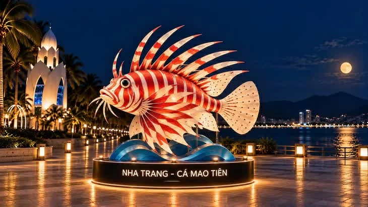 Hình ảnh cá mao tiên tại đêm Trung thu “Hải trình ánh trăng”. Ảnh: BTC. Hình ảnh cá mao tiên tại đêm Trung thu “Hải trình ánh trăng”. Ảnh: BTC.