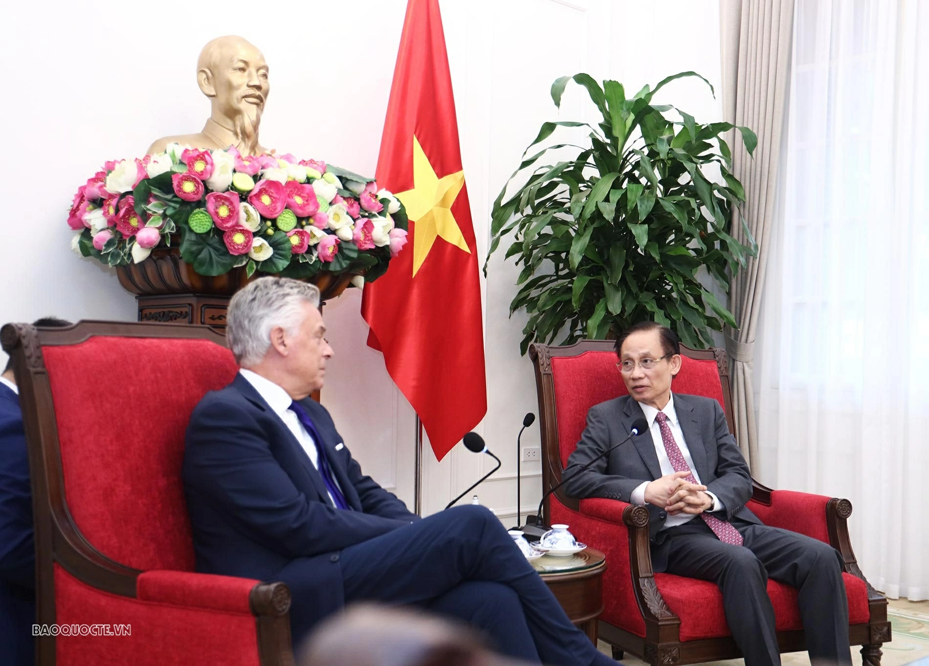 ghi nhận và đánh giá cao những đóng góp thực chất của Tập đoàn Mastercard đối với sự phát triển kinh tế - xã hội của Việt Nam. (Ảnh: Thành Long)
