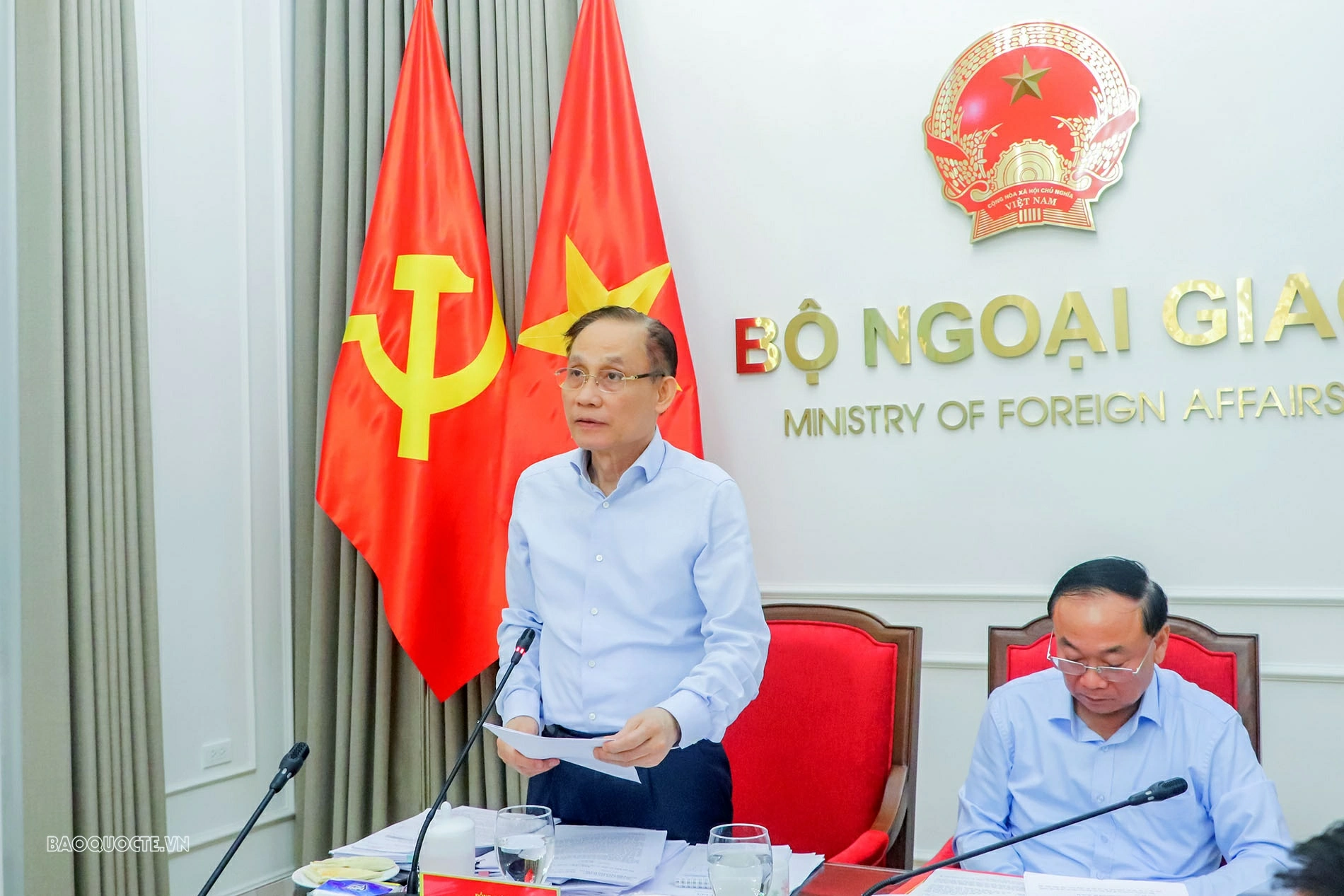 Ủy viên Bộ Chính trị, Bộ trưởng Ngoại giao Lê Hoài Trung làm việc với Ban Thường vụ Tỉnh ủy Gia Lai