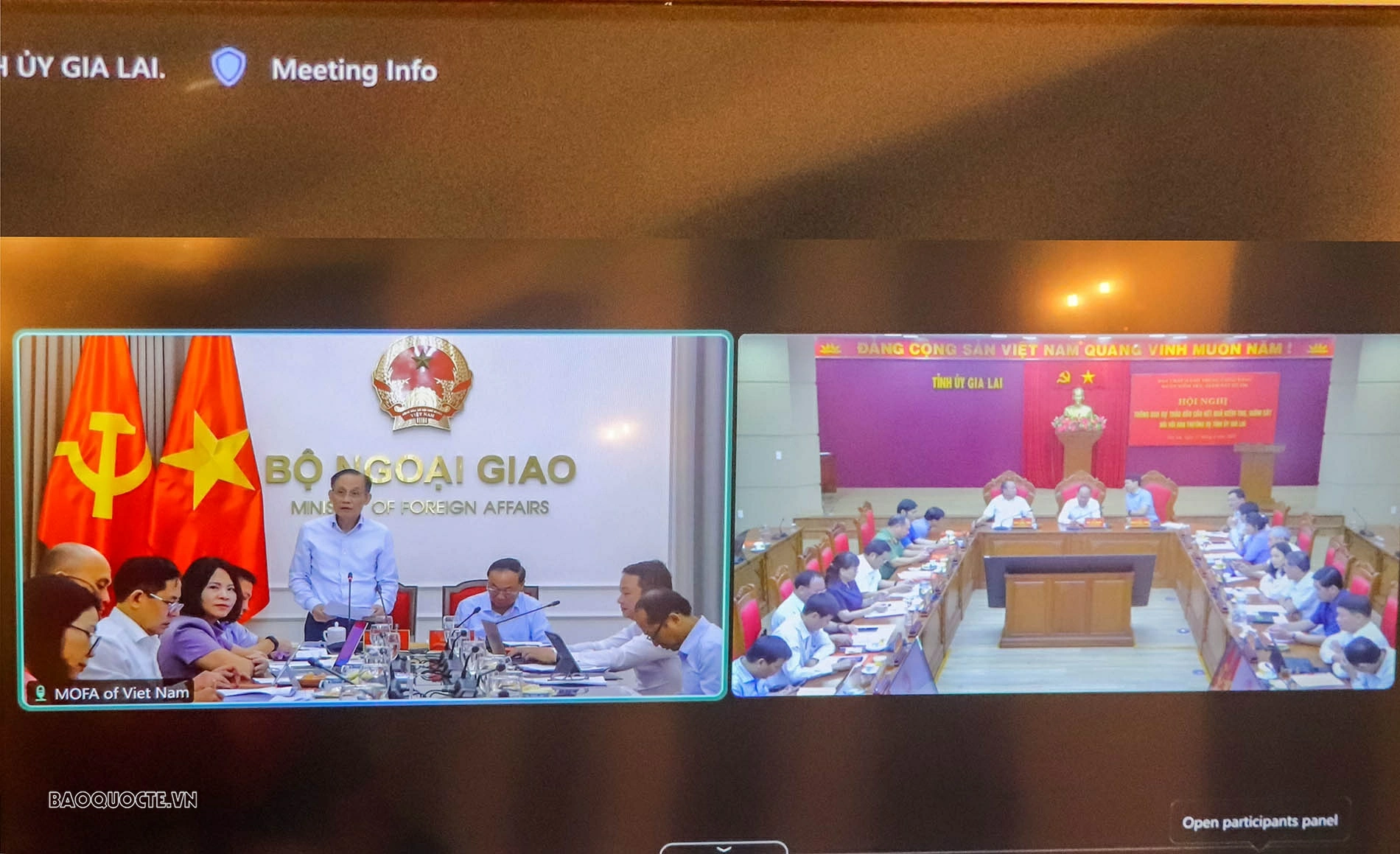 Ủy viên Bộ Chính trị, Bộ trưởng Ngoại giao Lê Hoài Trung làm việc với Ban Thường vụ Tỉnh ủy Gia Lai
