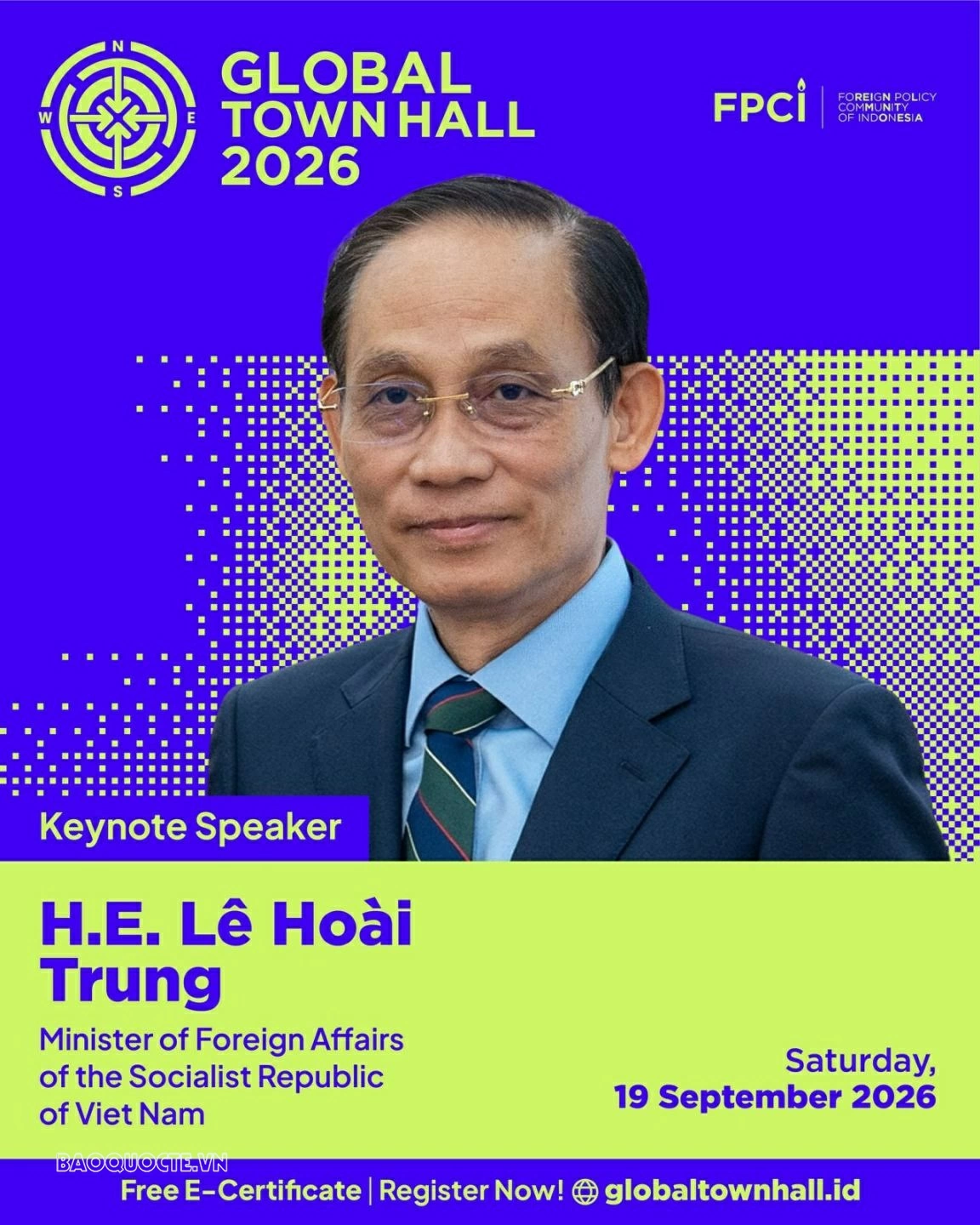 Bộ trưởng Ngoại giao Lê Hoài Trung phát biểu tại Đối thoại toàn cầu năm 2026 Bộ trưởng Ngoại giao Lê Hoài Trung phát biểu tại Đối thoại toàn cầu năm 2026