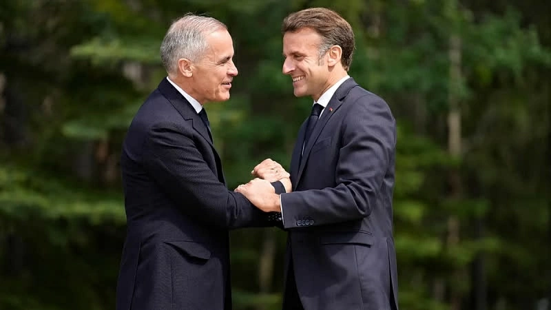 Tổng thống Pháp Emmanuel Macron và Thủ tướng Canada Mark Carney dự kiến gặp nhau tại Saint-Pierre-et-Miquelon, quần đảo thuộc Pháp ở Bắc Đại Tây Dương. (Nguồn: Euronews)