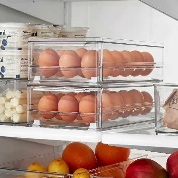 Trứng gà, trứng vịt cần được bảo quản đúng cách để duy trì chất lượng và hạn chế nguy cơ hư hỏng. (Nguồn: The Container Store) Trứng gà, trứng vịt cần được bảo quản đúng cách để duy trì chất lượng và hạn chế nguy cơ hư hỏng. (Nguồn: The Container Store)