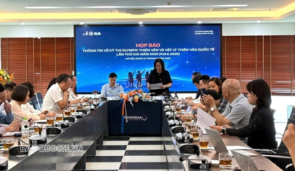 Toàn cảnh Họp báo công bố thông tin về IOAA 2026. (Ảnh: Gia Thành)