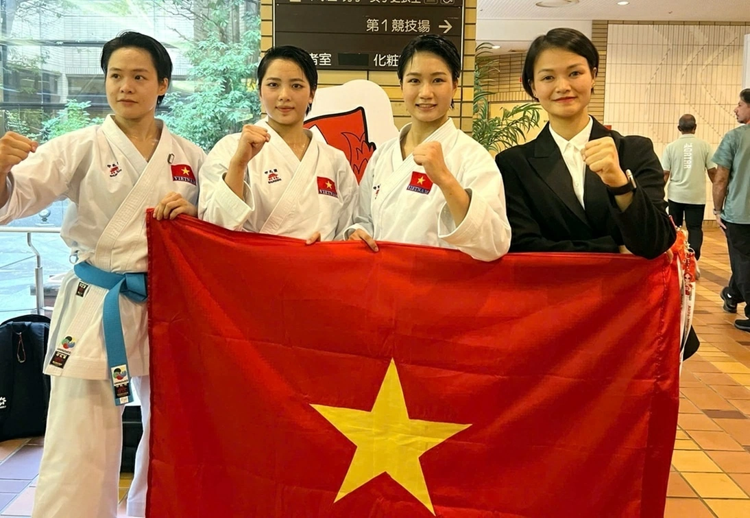 Karate mang về huy chương Vàng đầu tiên cho đoàn Thể thao Việt Nam tại ASIAD 2026 Karate mang về huy chương Vàng đầu tiên cho đoàn Thể thao Việt Nam tại ASIAD 2026