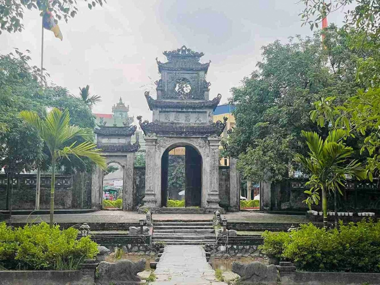 Chùa Chuông - một trong những điểm di tích tiêu biểu trong trục trung tâm di sản Phố Hiến. (Ảnh: Mai Hương)
