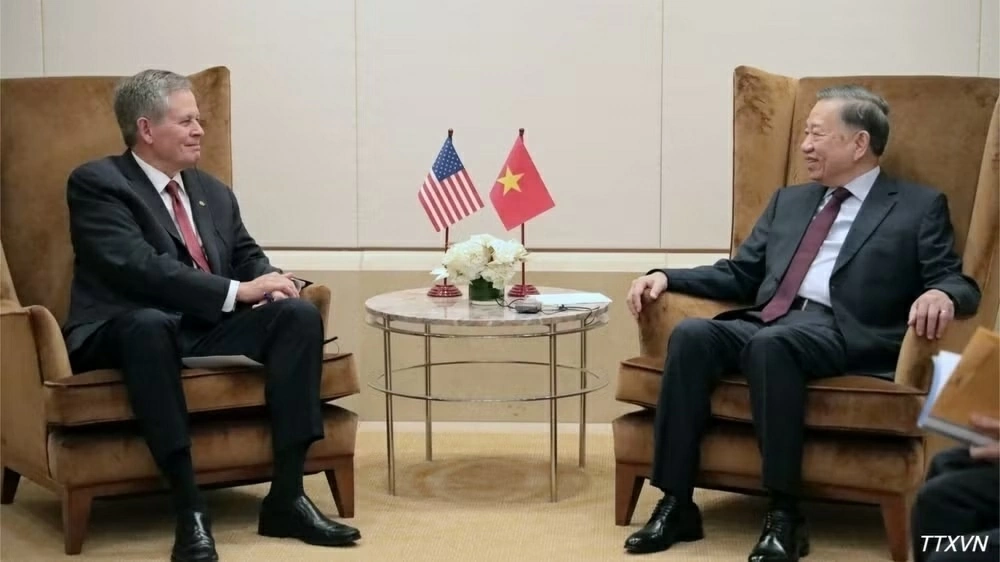 Tổng Bí thư, Chủ tịch nước Tô Lâm tiếp Thượng nghị sĩ Hoa Kỳ Steve Daines