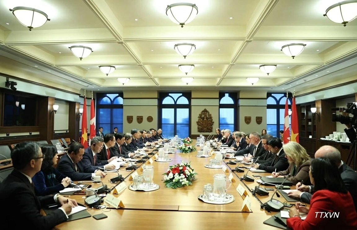 Tổng Bí thư, Chủ tịch nước Tô Lâm hội đàm với Thủ tướng Canada Mark Carney
