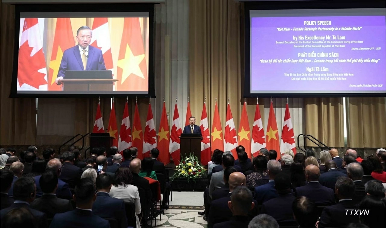Tổng Bí thư, Chủ tịch nước Tô Lâm phát biểu chính sách tại Nghị viện Canada