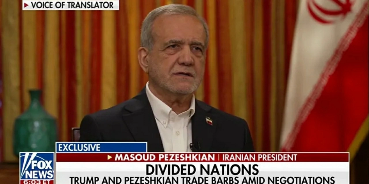 Tổng thống Iran Masoud Pezeshkian trả lời phỏng vấn Fox News tại New York ngày 24/9. (Nguồn: Fox News)