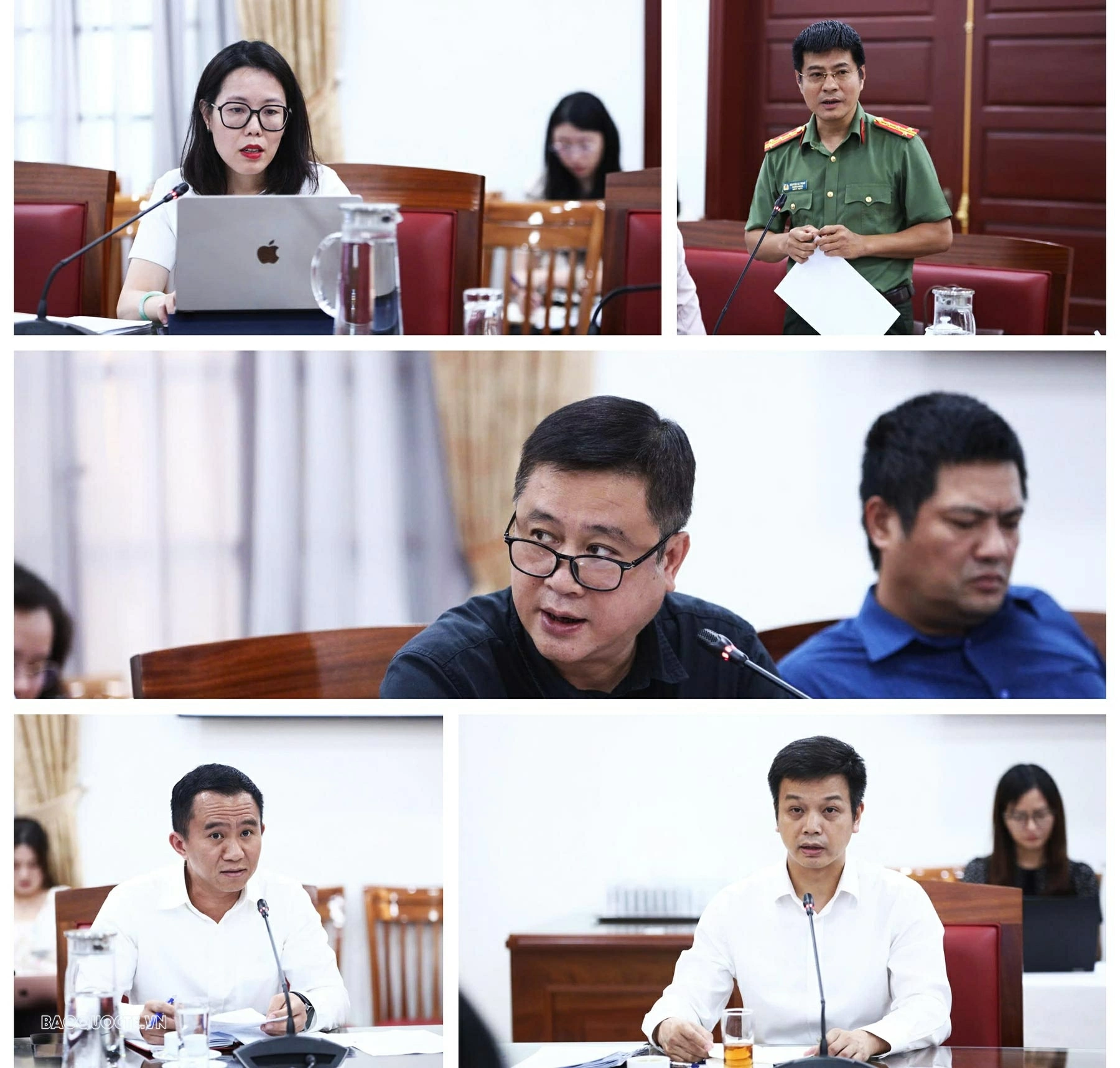 Đại diện Ban Thư ký Quốc gia APEC 2027 và đại diện các Tiểu ban báo cáo tình hình. (Ảnh: Thành Long) Đại diện Ban Thư ký Quốc gia APEC 2027 và đại diện các Tiểu ban báo cáo tình hình. (Ảnh: Thành Long)