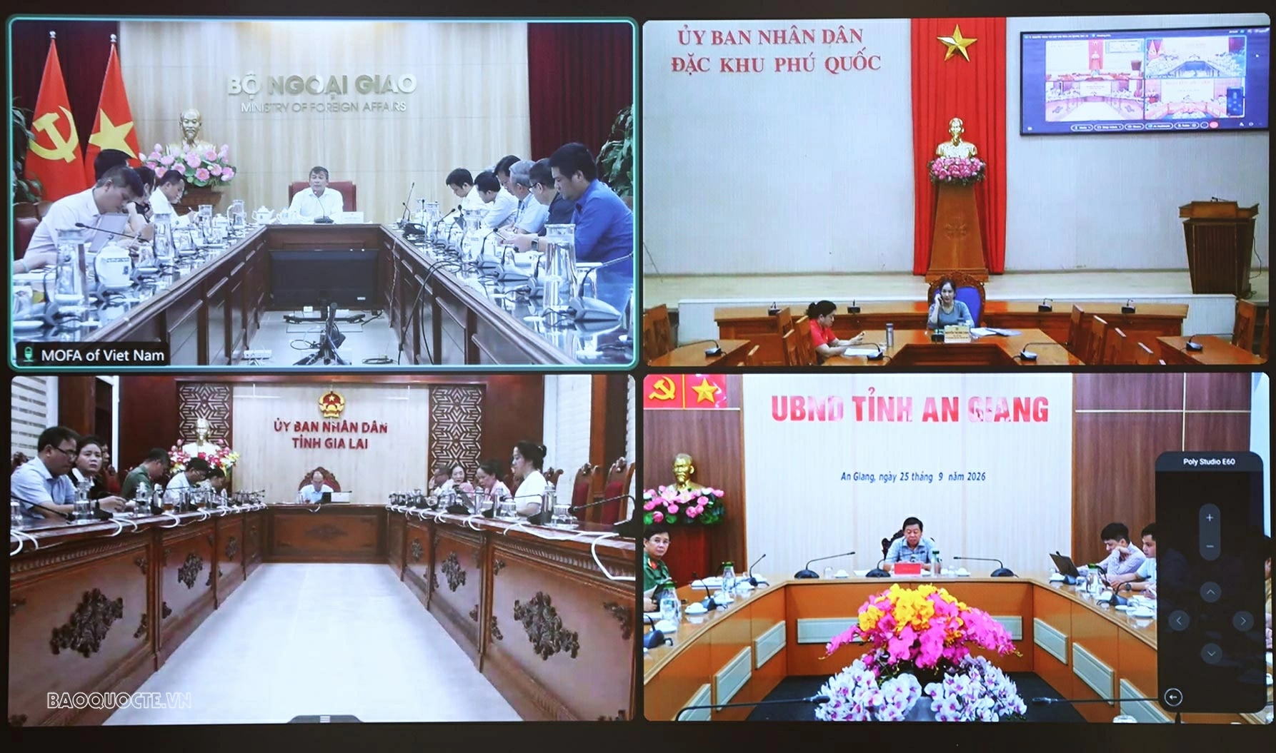 Các địa phương báo cáo tình hình. (Ảnh: Thành Long) Các địa phương báo cáo tình hình. (Ảnh: Thành Long)